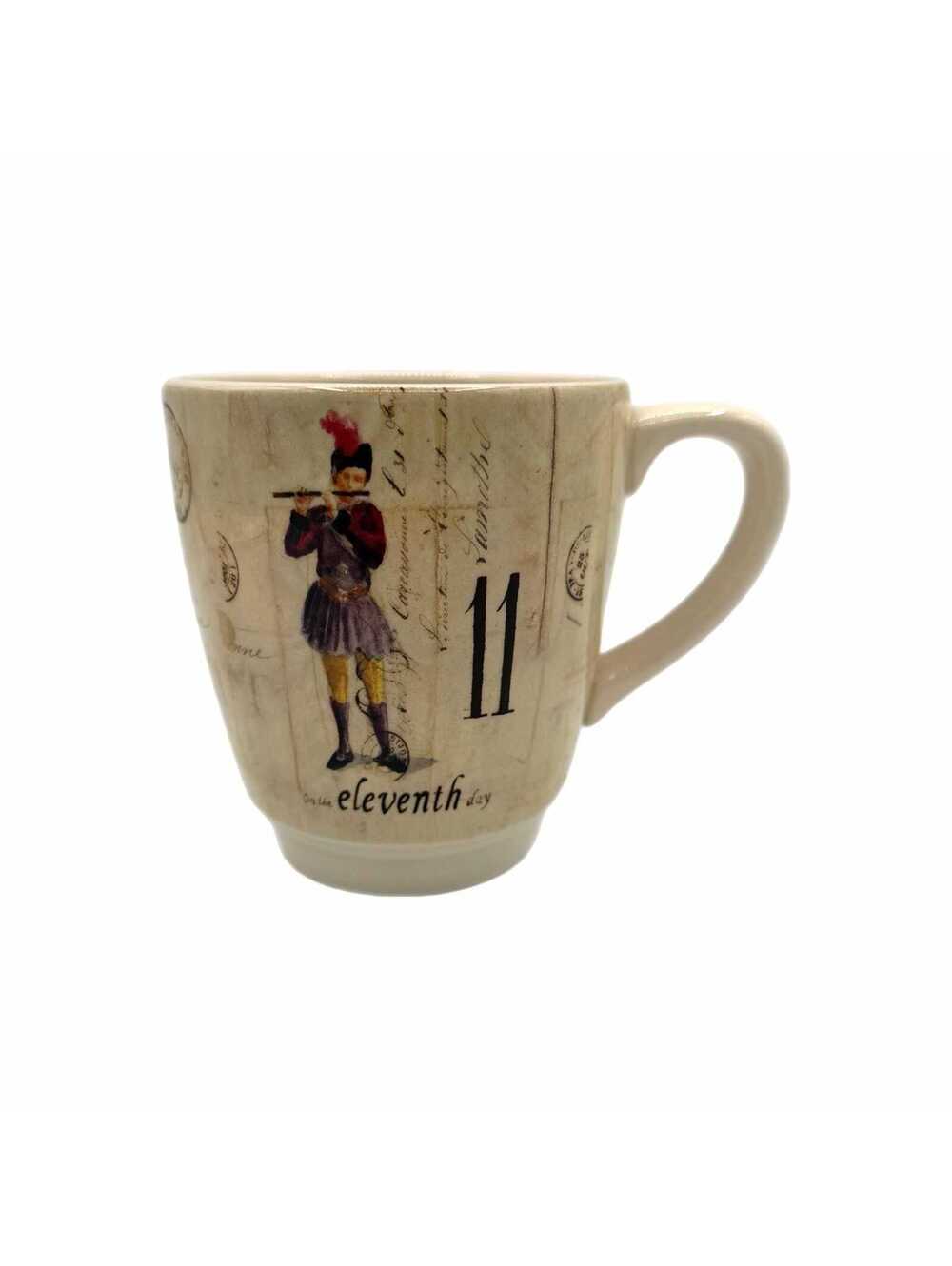 Vintage Williams Sonoma 12 Days of Christmas Day 11 & 12 Ceramic Mug